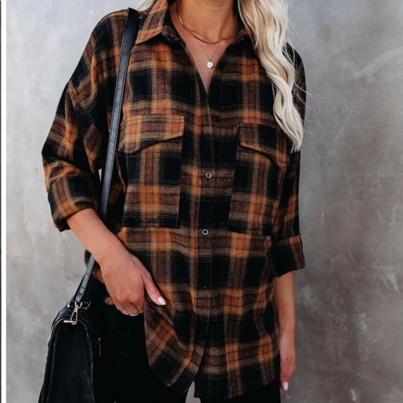 Vici Tops - VICI - Petaluma Plaid Button Down - Medium, EUC